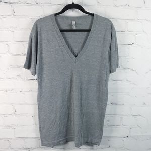 ⭕Basic V-Neck Tee | Light Gray